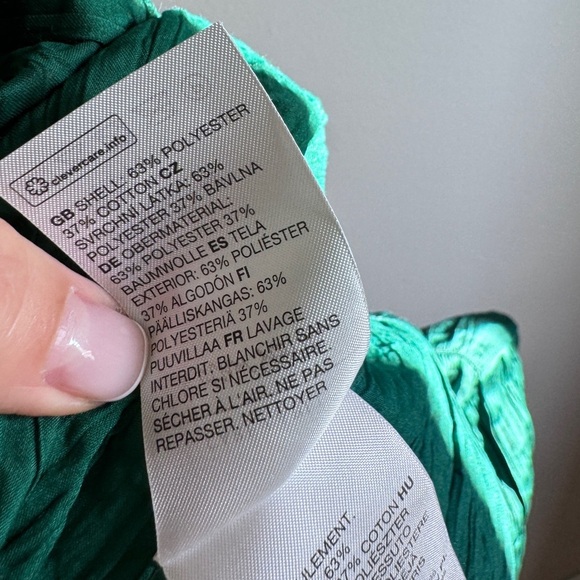 & Other Stories Green Long Sleeve Top with Open Back in sz. 4 - Picture 8 of 12